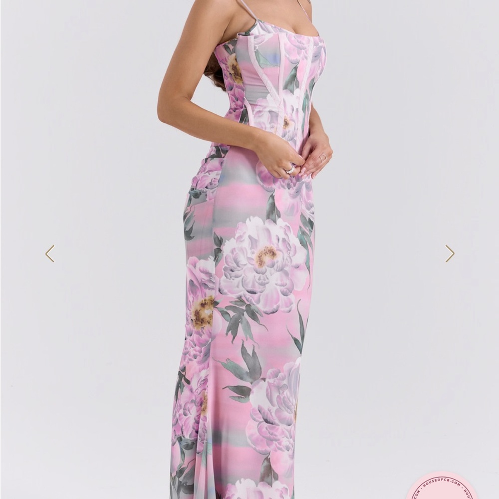 House of CB Pink Floral Maxi Dress - Picture 5 of 6